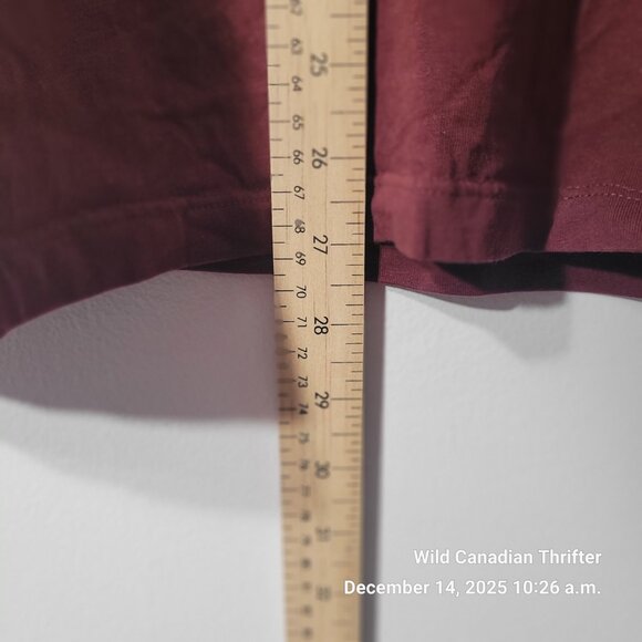 Calvin Klein L Burgundy Classic Fit Cotton Crew Neck Short Sleeve T-Shirt - Picture 5 of 7